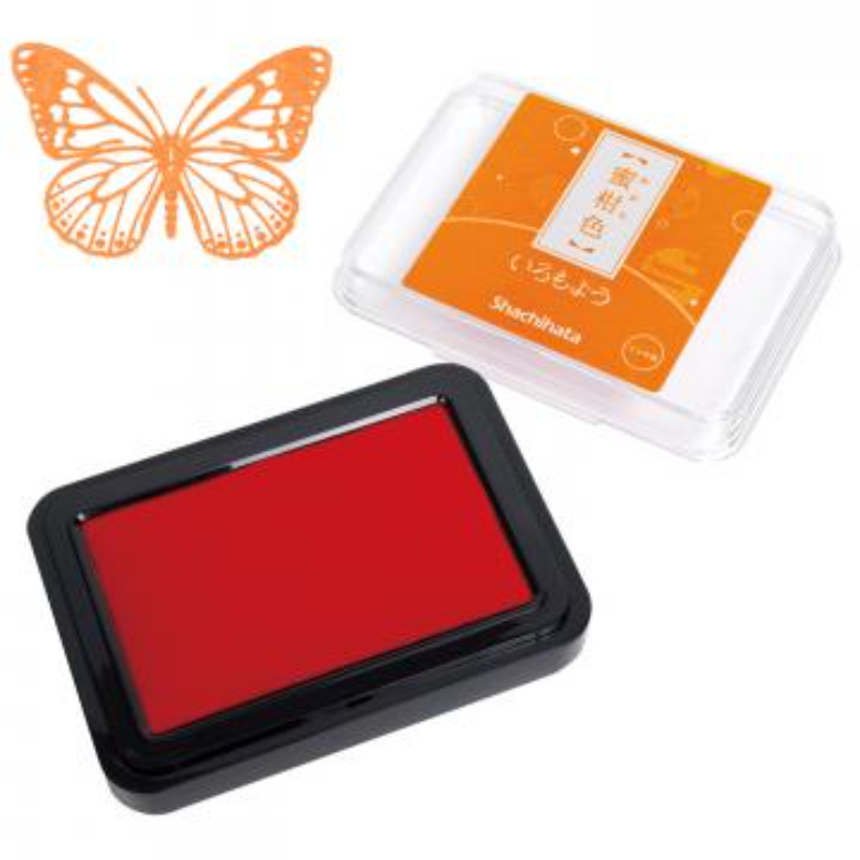 SHACHIHATA IROMOYO Stamp Ink Pad Tangerine