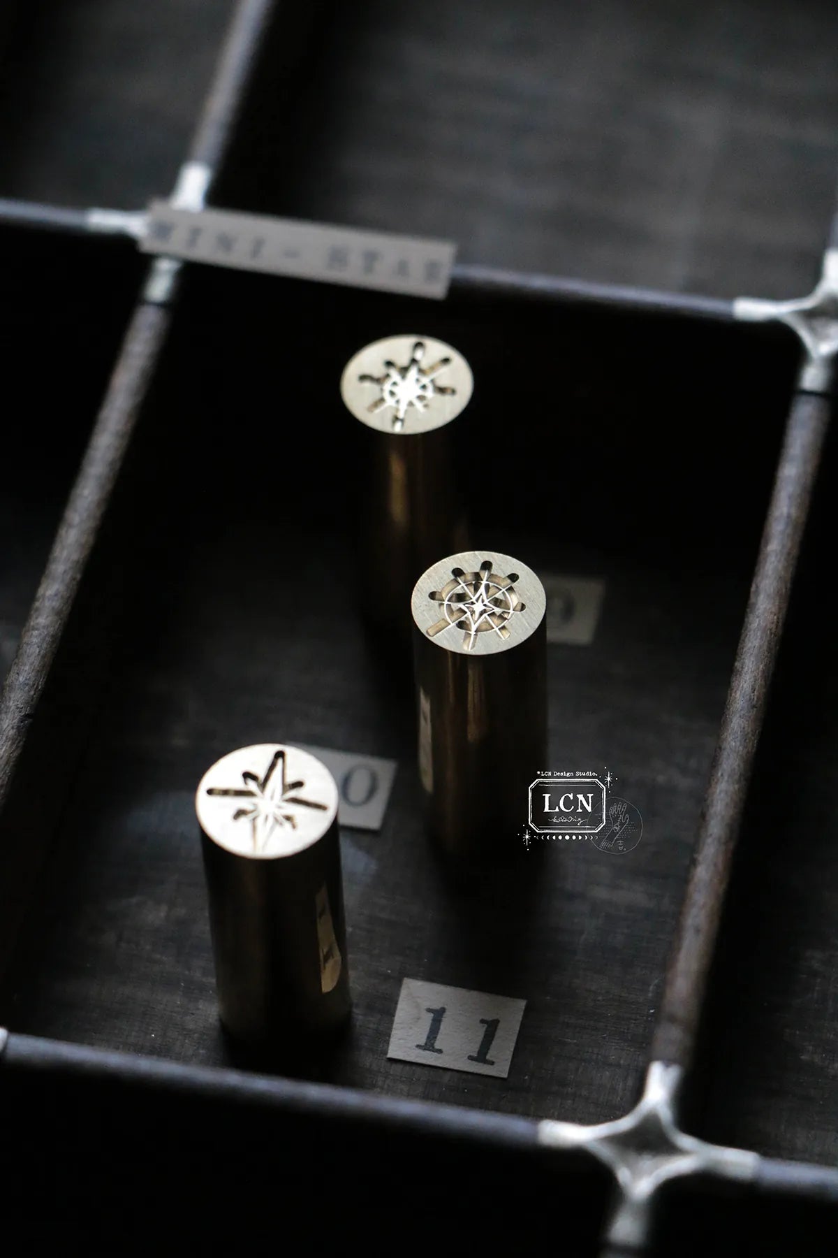 LCN Mini Double Sided Wax Seal Stamp Set Star 10