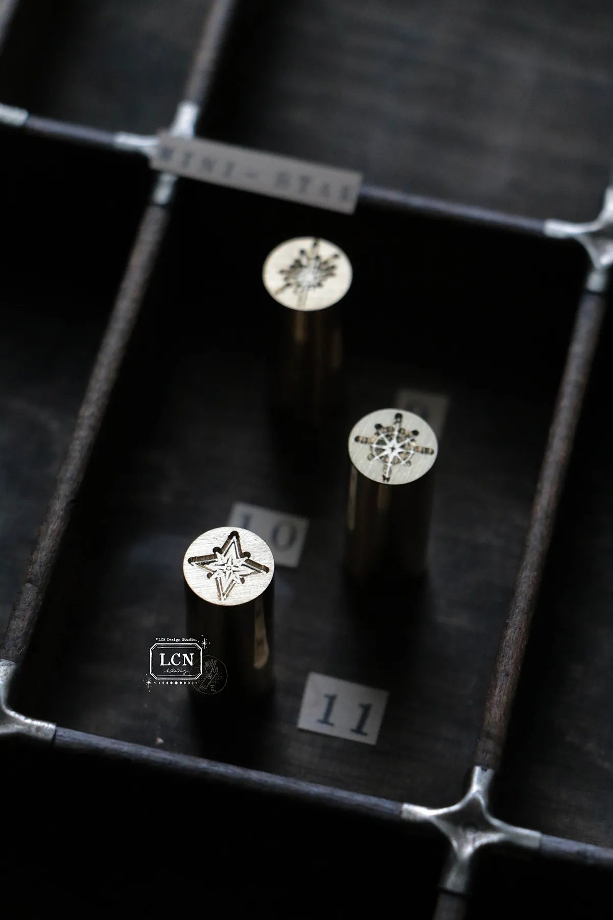 LCN Mini Double Sided Wax Seal Stamp Set Star 11