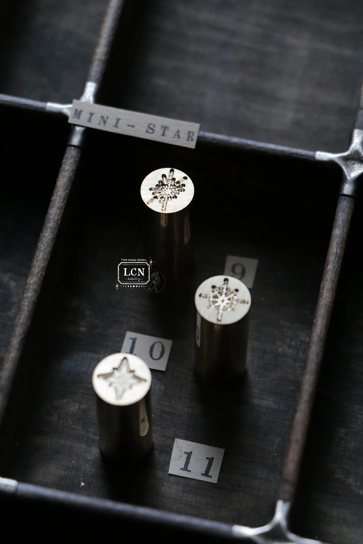 LCN Mini Double Sided Wax Seal Stamp Set Star 9
