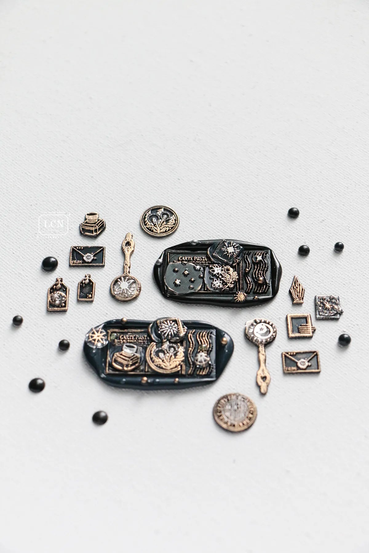 LCN Mini Double Sided Wax Seal Stamp Set Star 13