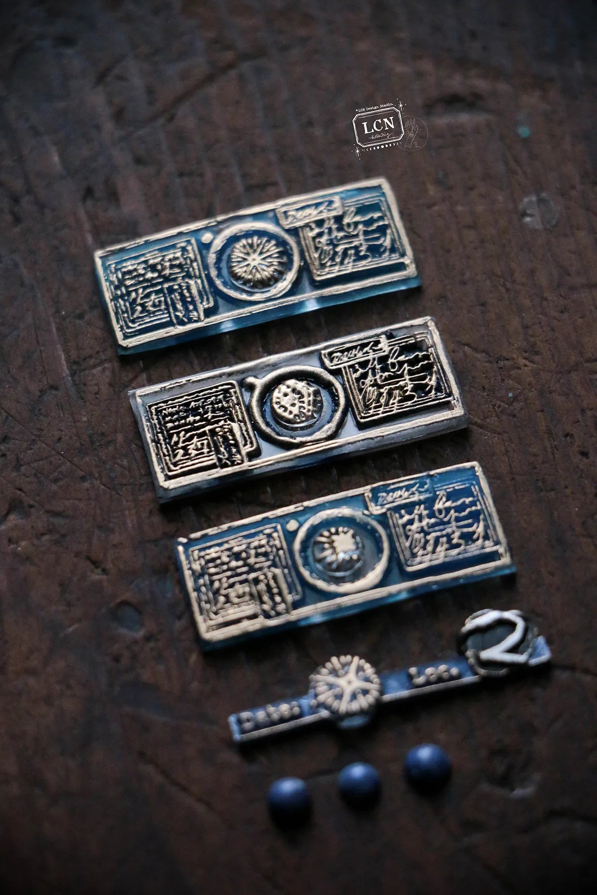 LCN Wax Seal Stamp Set Antique Slide