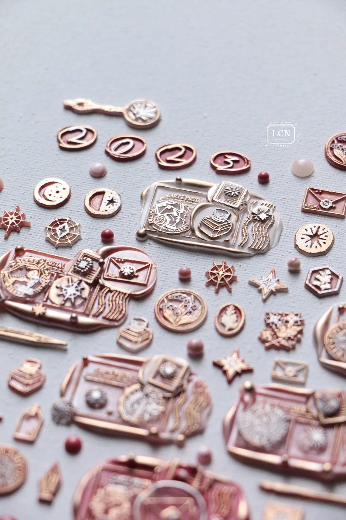 LCN Mini Double Sided Wax Seal Stamp Set Mail