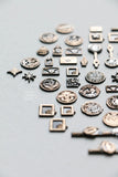 LCN Mini Double Sided Wax Seal Stamp Set Flora 1