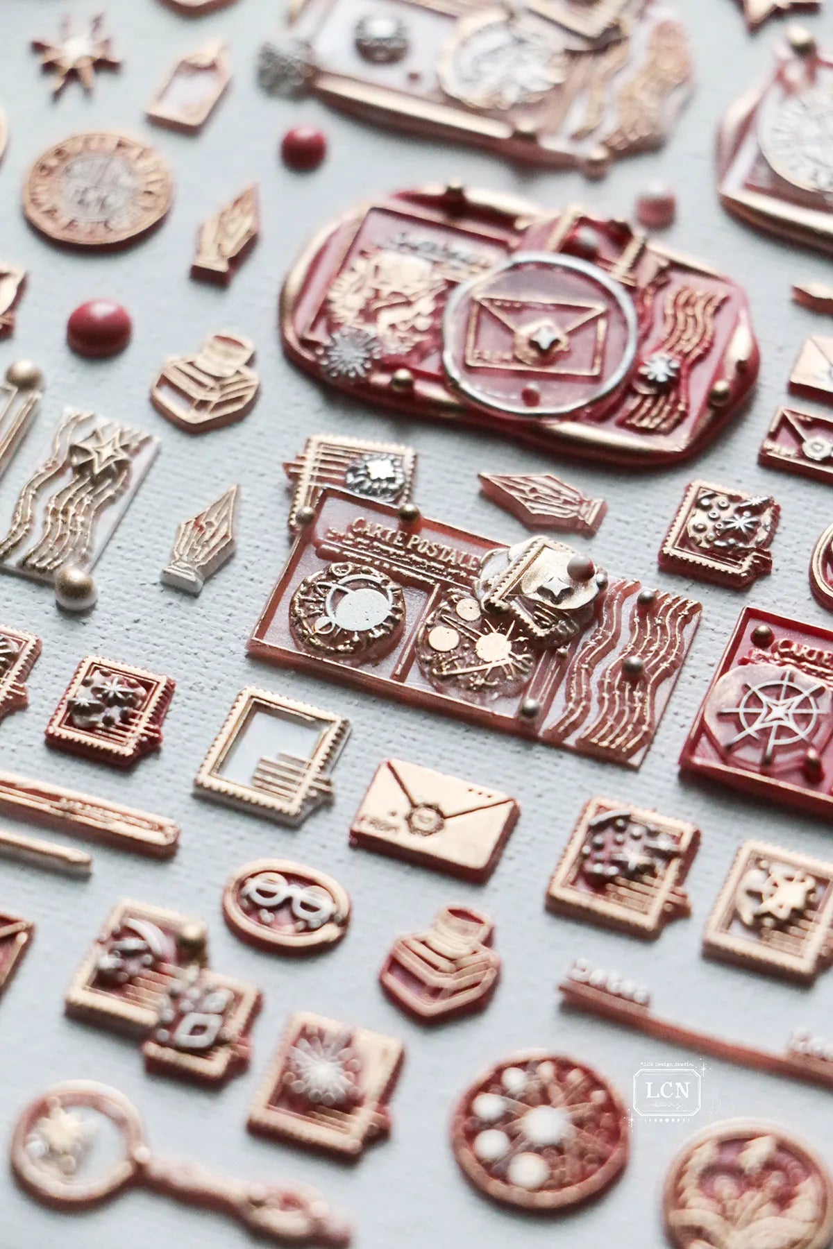 LCN Wax Seal Stamp Set Antique Slide