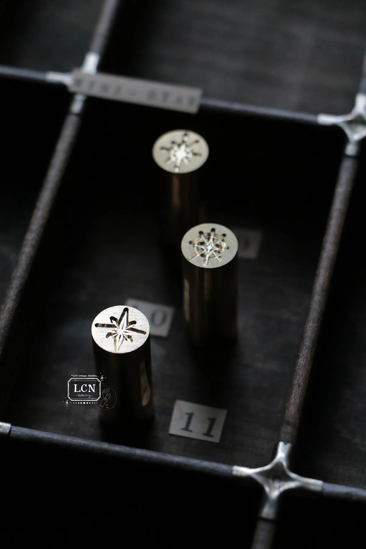 LCN Mini Double Sided Wax Seal Stamp Set Star 11