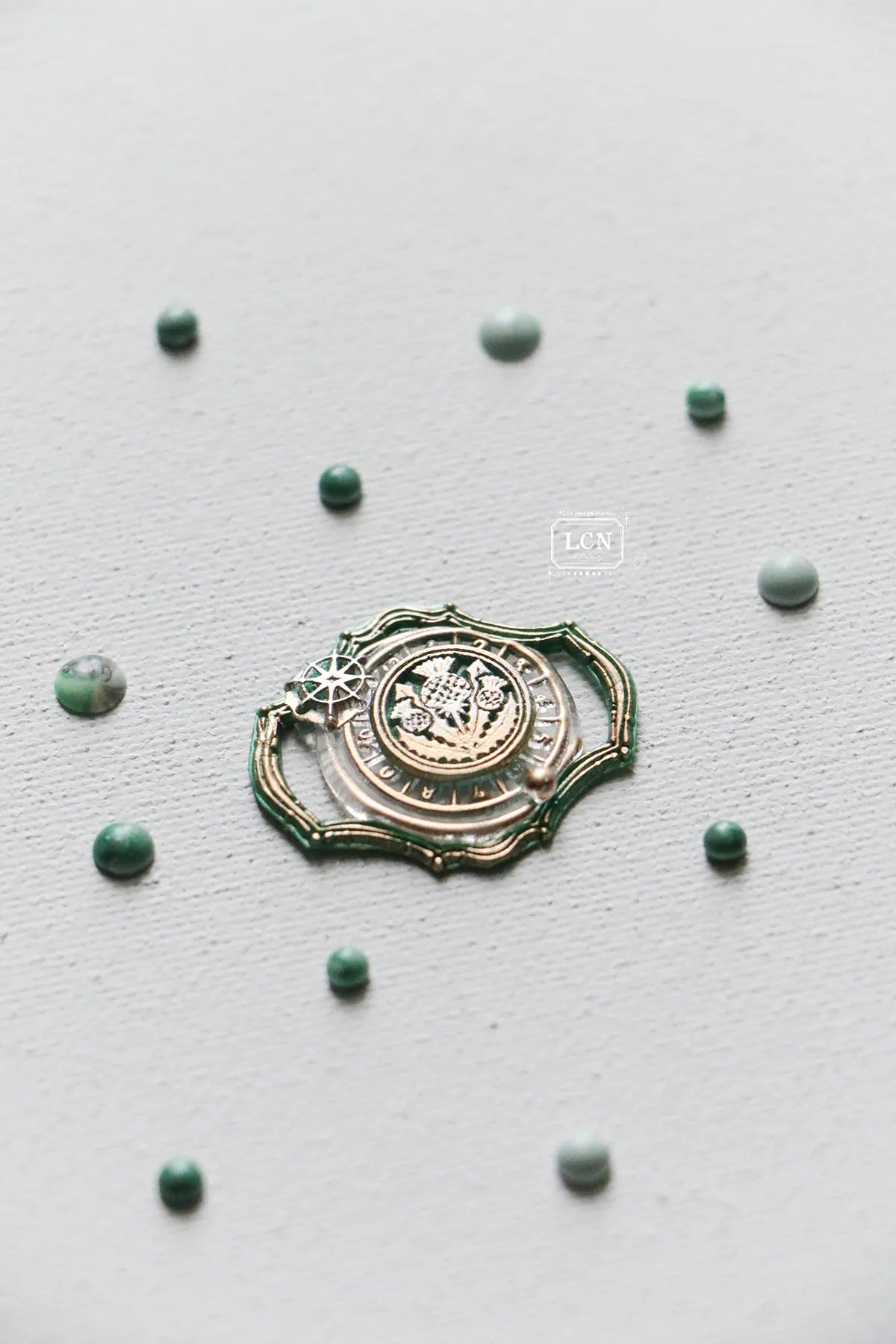 LCN Mini Double Sided Wax Seal Stamp Set Flora 1