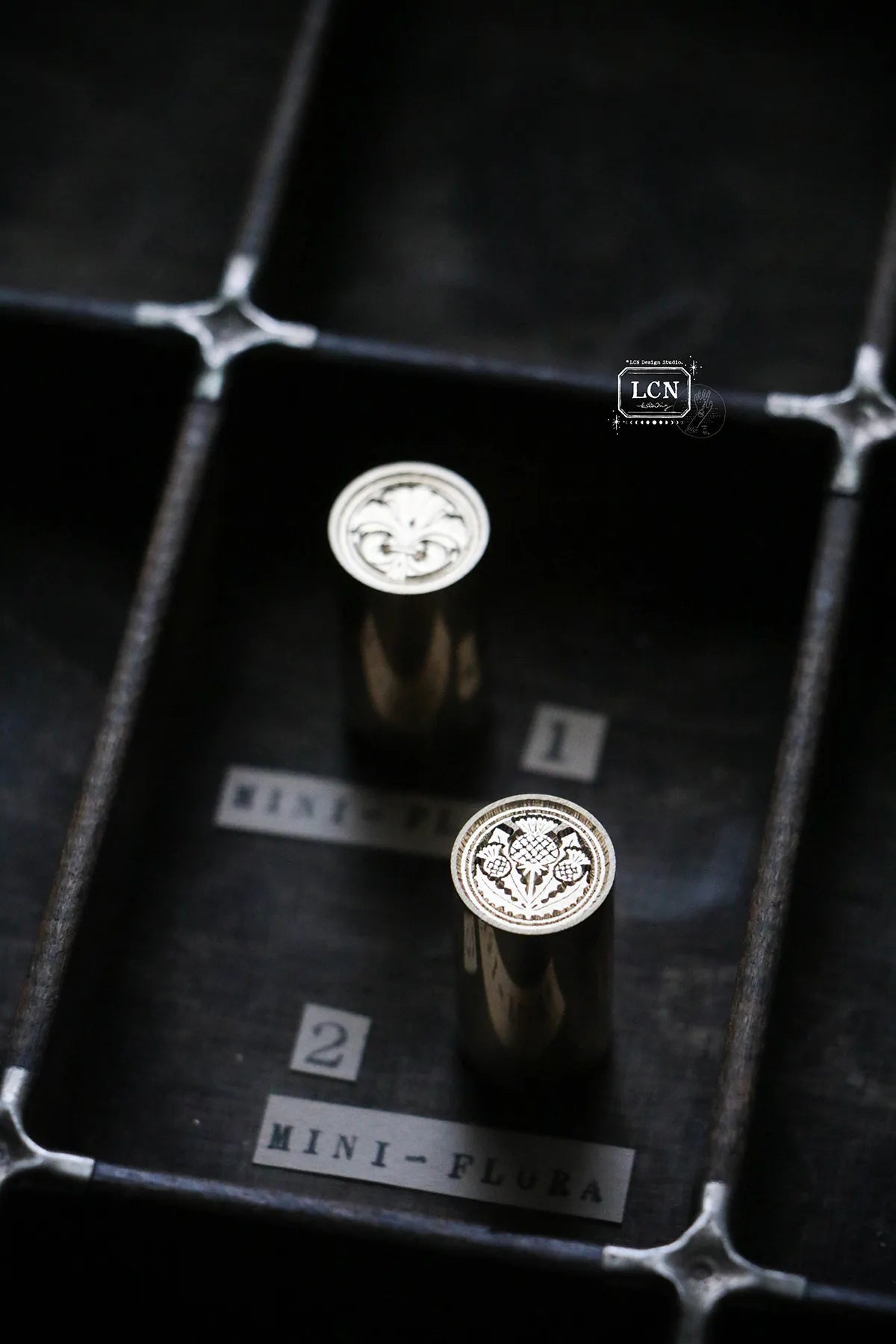 LCN Mini Double Sided Wax Seal Stamp Set Flora 2