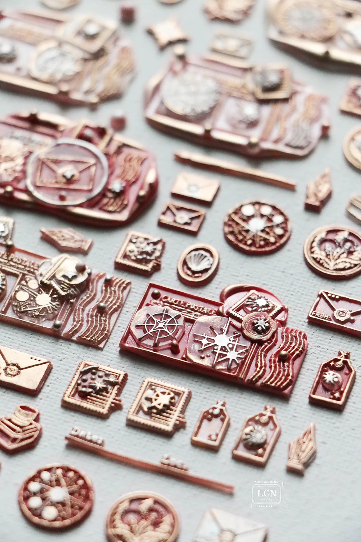 LCN Wax Seal Stamp Set Antique Slide