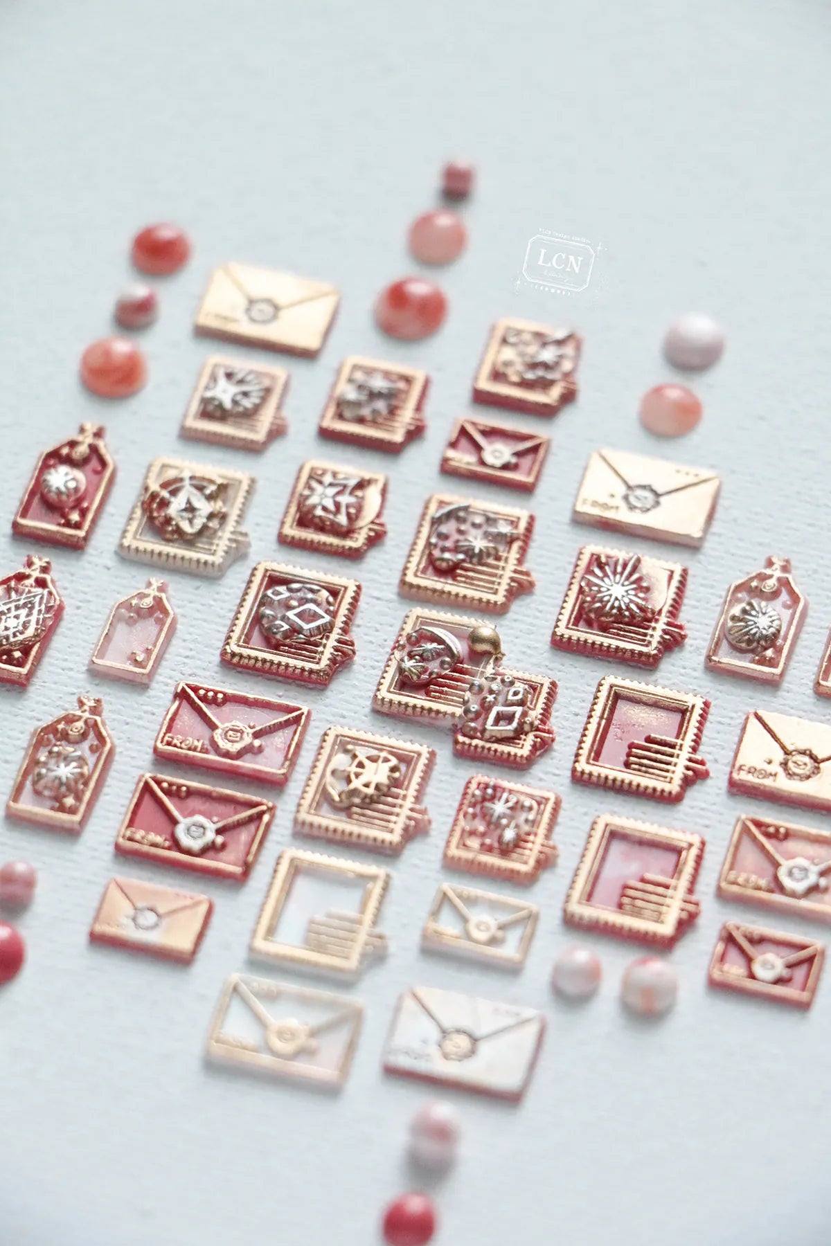 LCN Mini Double Sided Wax Seal Stamp Set Stamp & Tag 1.5