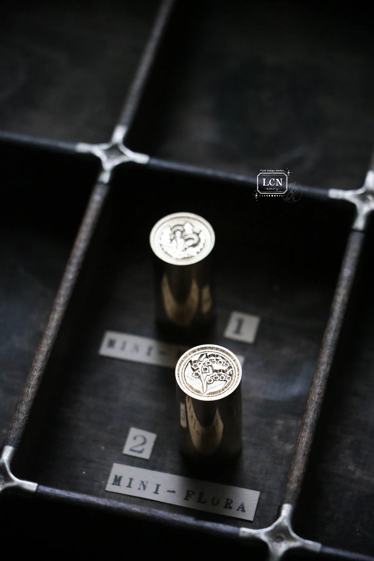LCN Mini Double Sided Wax Seal Stamp Set Flora 2