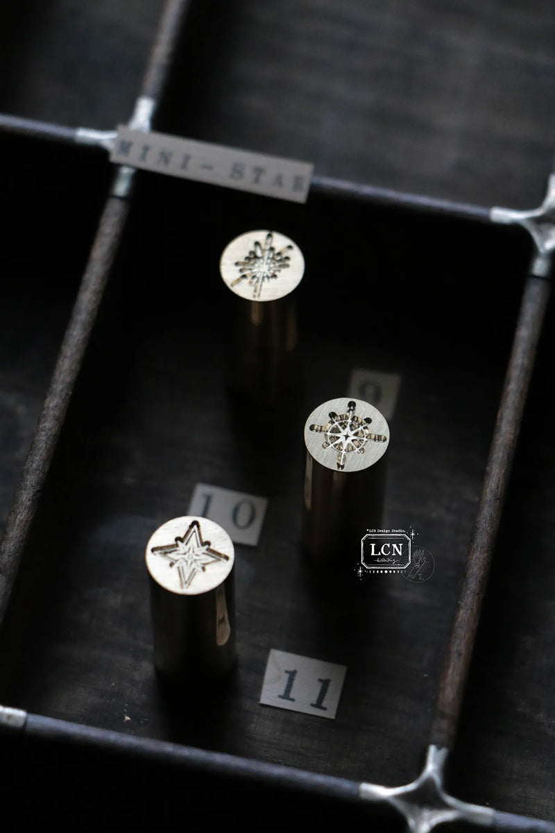 LCN Mini Double Sided Wax Seal Stamp Set Star 10