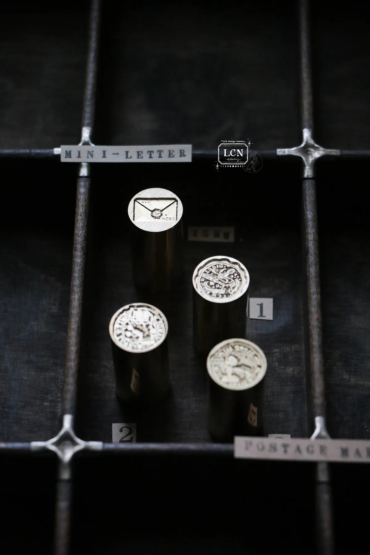 LCN Mini Double Sided Wax Seal Stamp Set Mail