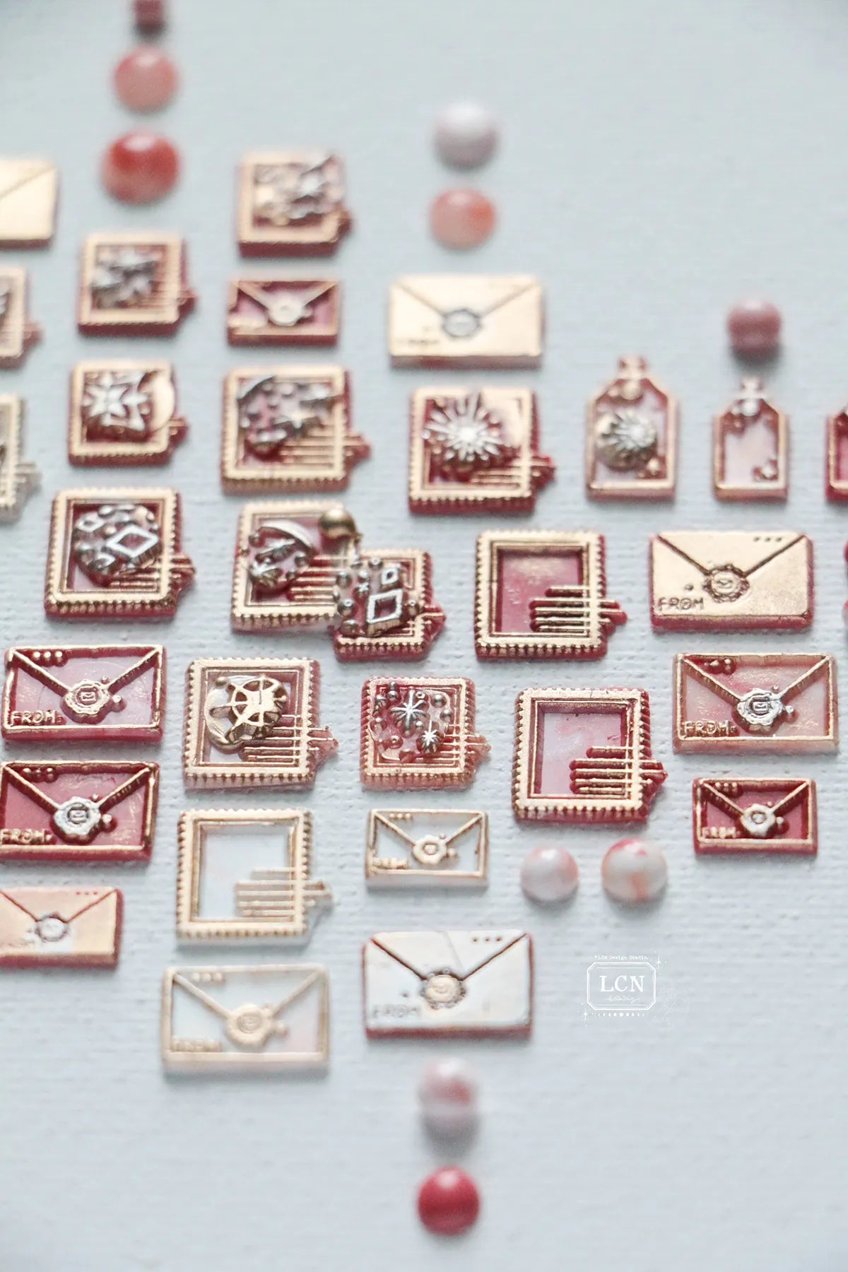 LCN Mini Double Sided Wax Seal Stamp Set Stamp & Tag 1.2