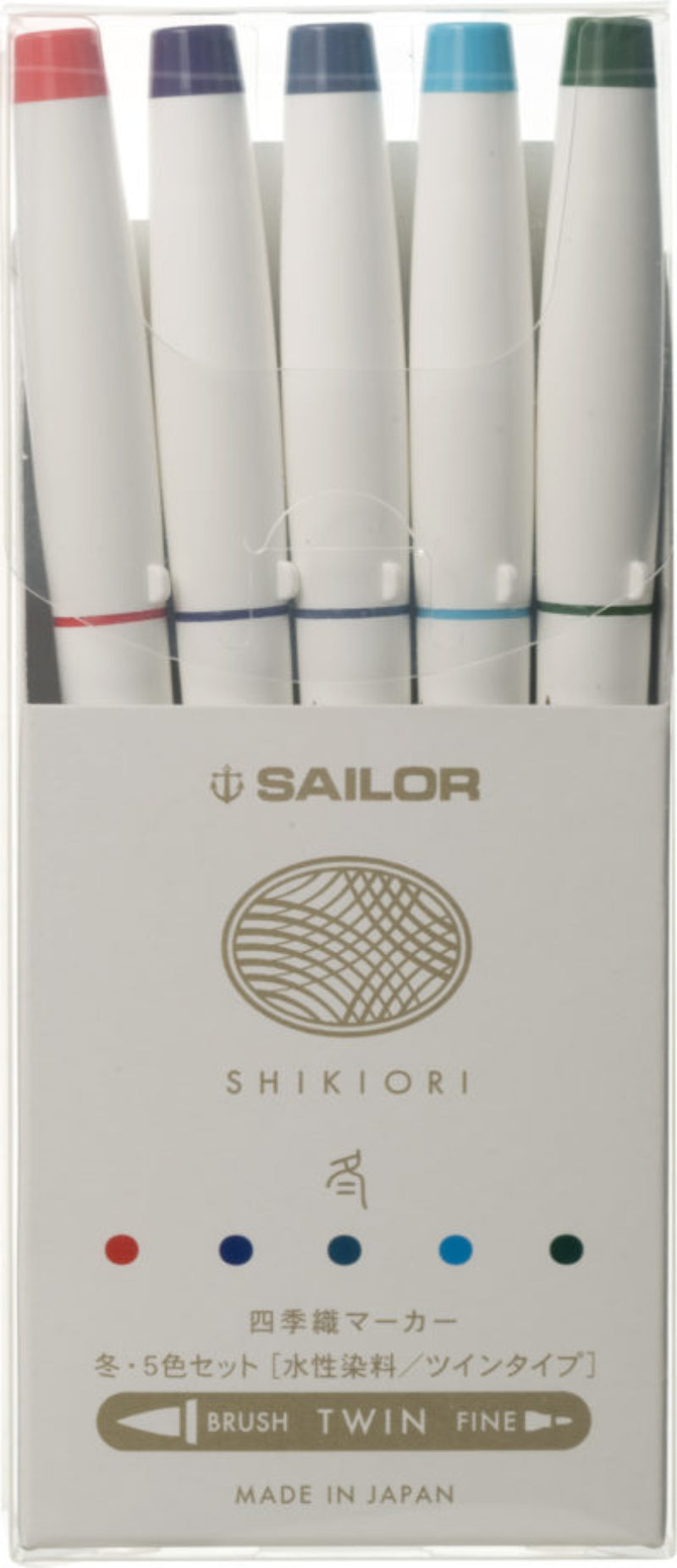 SAILOR Shikiori Calligraphy Pen 5 Colors Set Winter