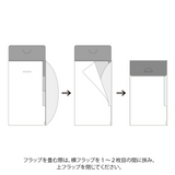 MD 3 Pockets Clear Folder A5 Slim + Flap Ghost