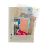 MD 5 Pockets Clear Folder A4 2 Way Beige
