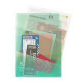 MD 5 Pockets Clear Folder A4 Gradation Green