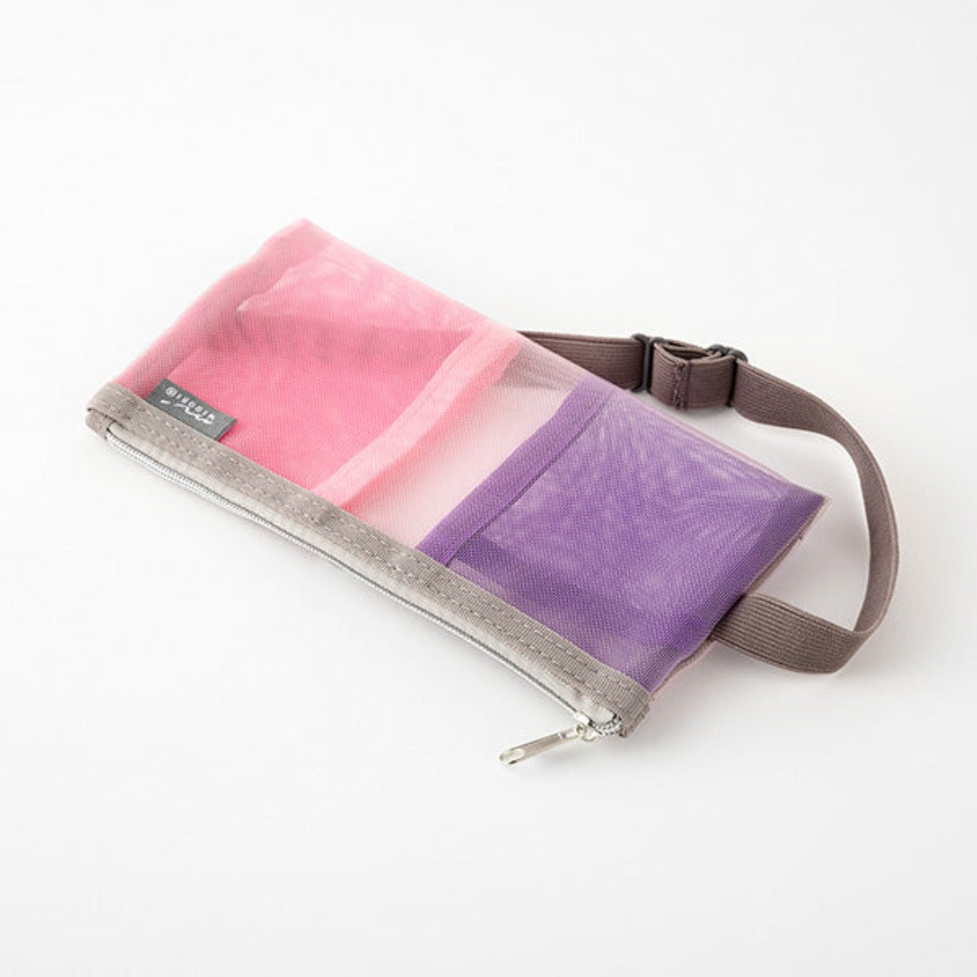 MD Book Band Pen Case B6-A5 Mesh Pink