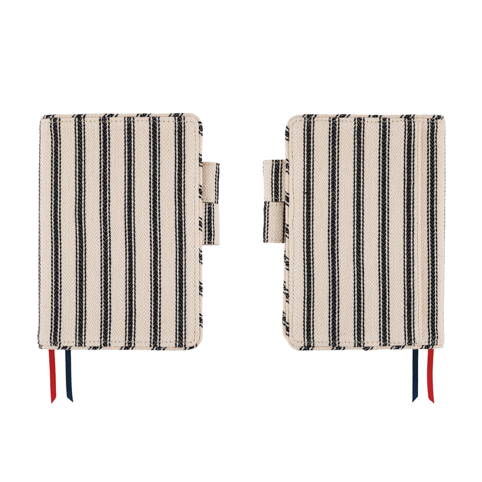 HOBONICHI A6 Cover 2025 Line Fabric Herringbone Ivory x Black