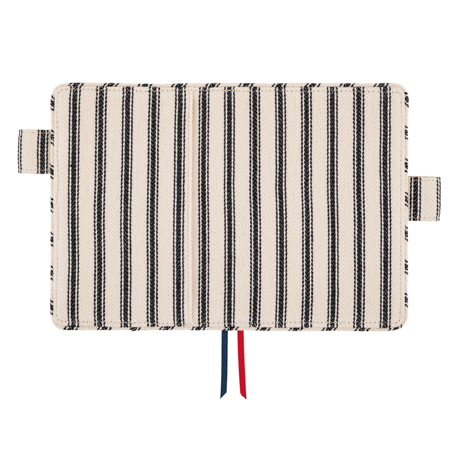 HOBONICHI A6 Cover 2025 Line Fabric Herringbone Ivory x Black