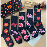 TYPICAL US Flower Series Socks Set (1Box - 5Pairs)
