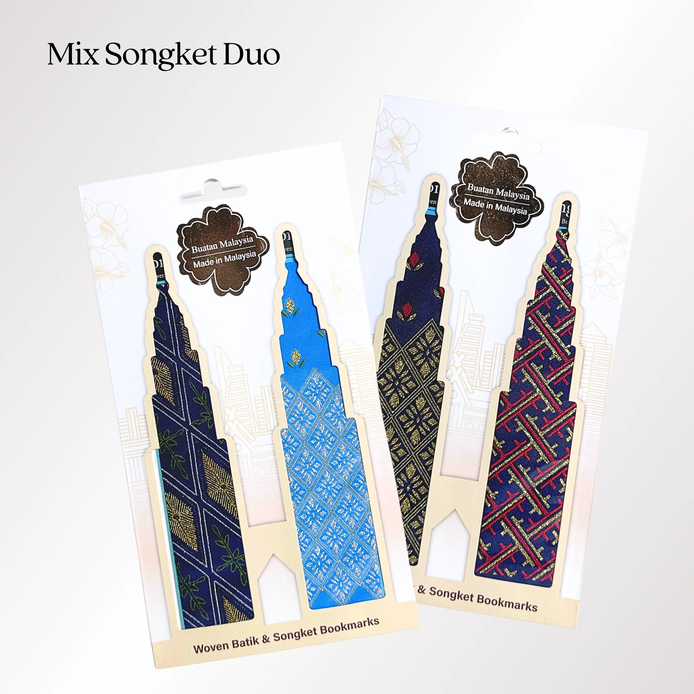 LDS Mix Batik & Songket Bookmark Duo : Assorted