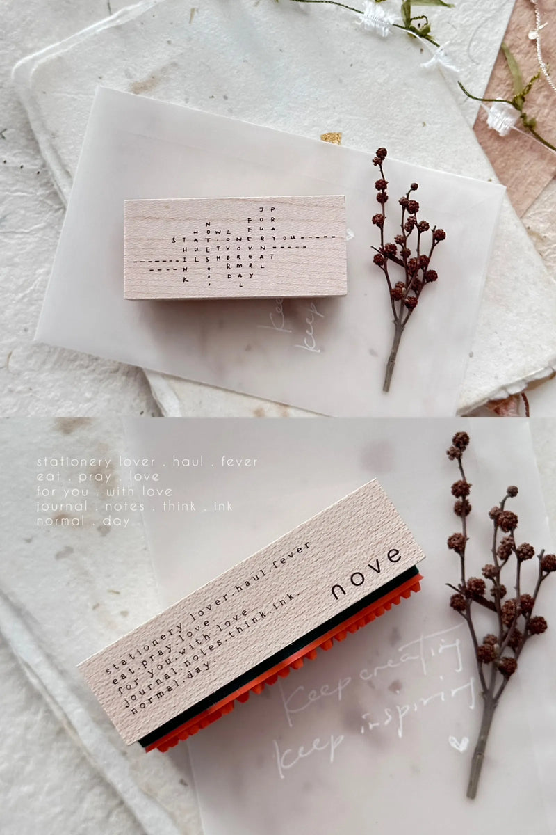 NOVE Scrabble Rubber Stamp Stationery Lover