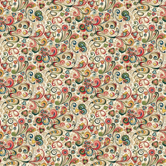 ROSSI Decorative Paper Art Nouveau Flowers