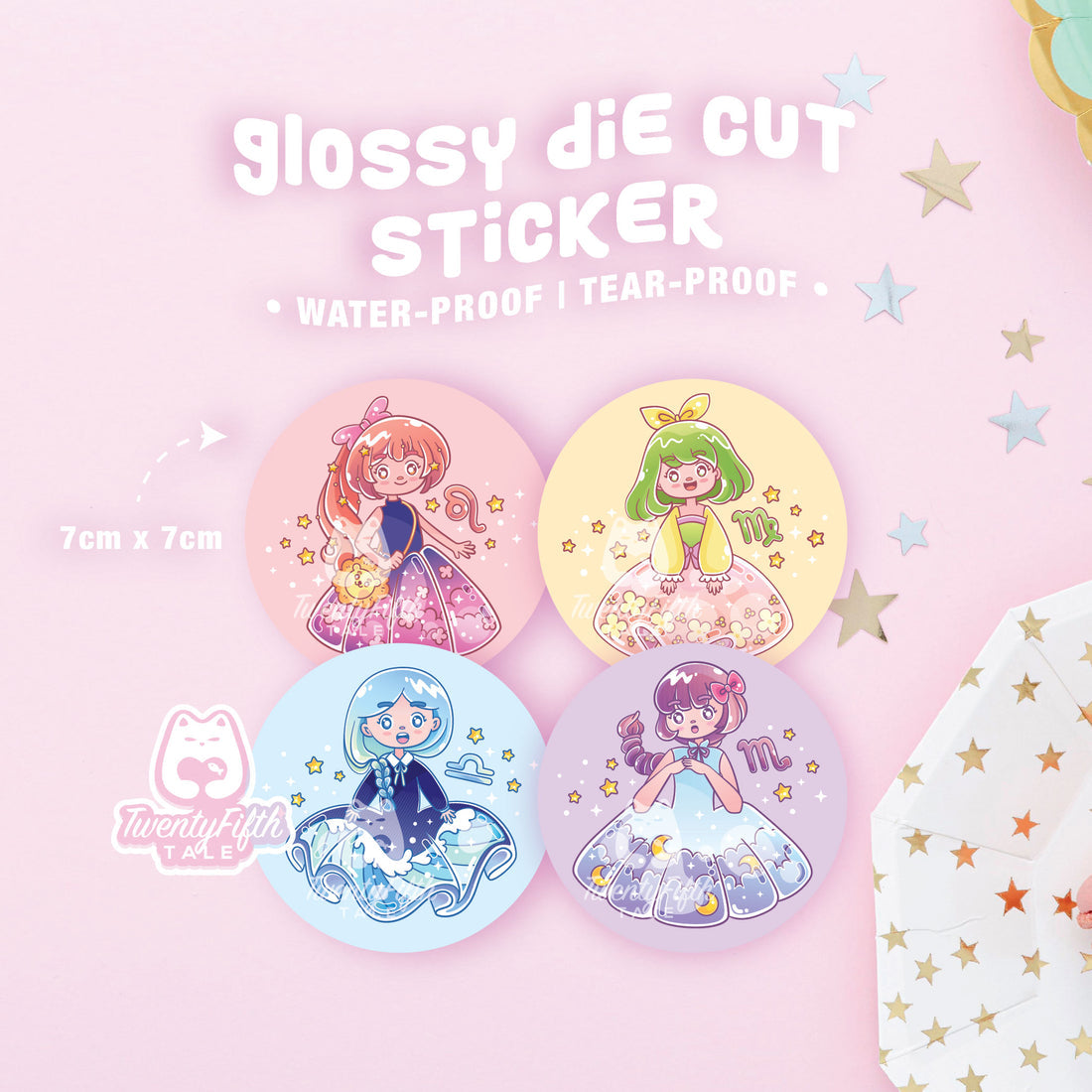 TFT Glossy Die Cut Sticker Horoscope Libra