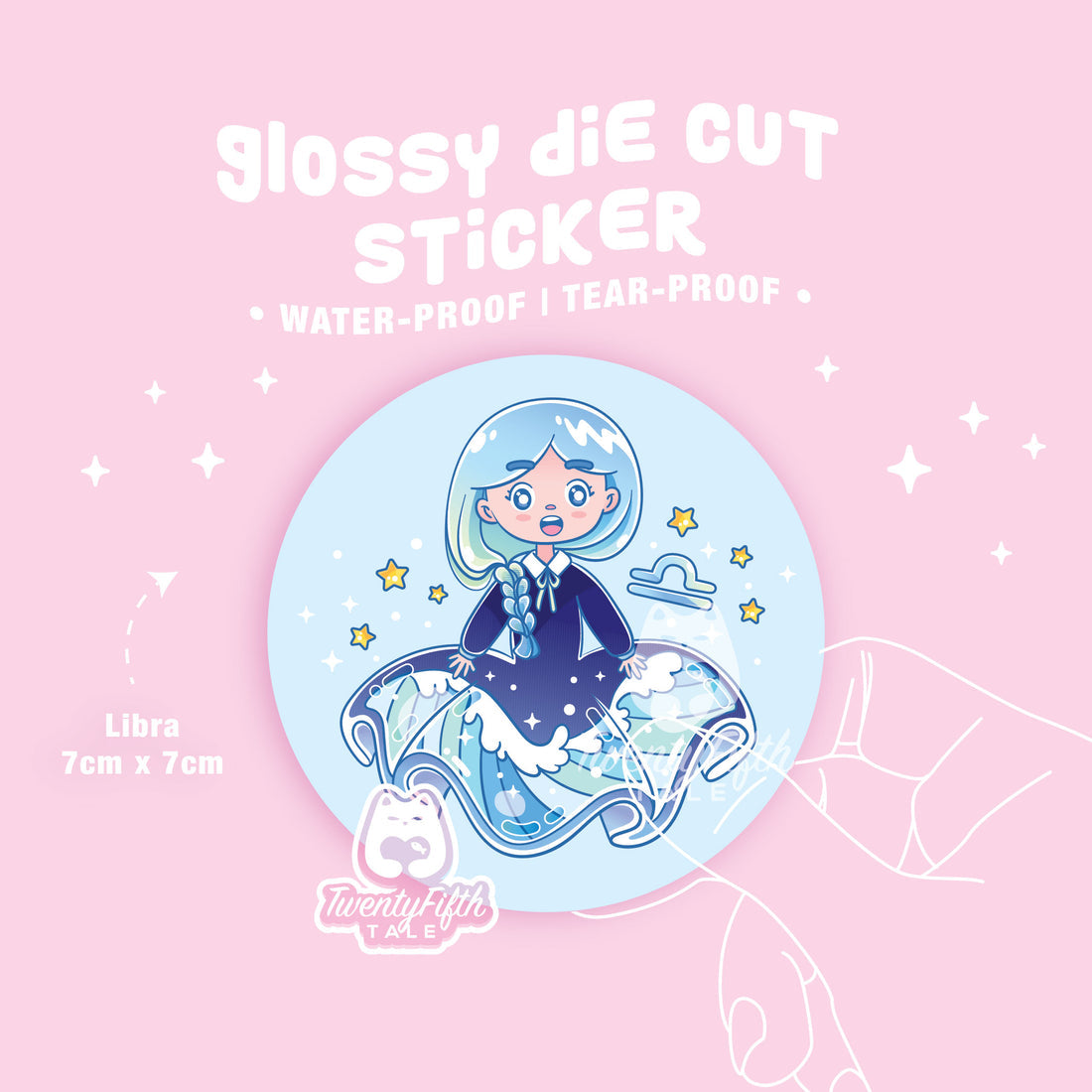 TFT Glossy Die Cut Sticker Horoscope Libra