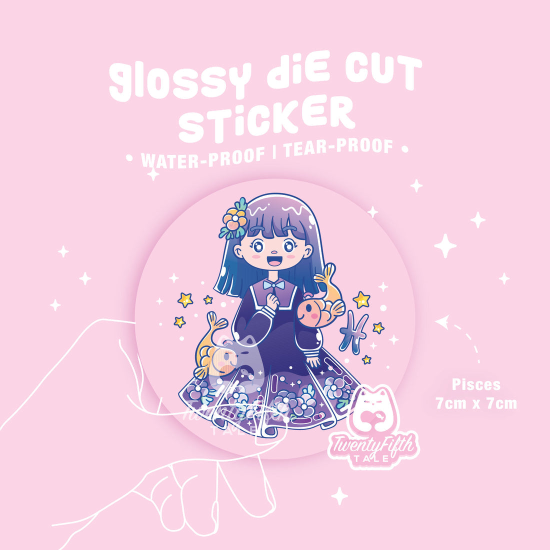 TFT Glossy Die Cut Sticker Horoscope Pisces