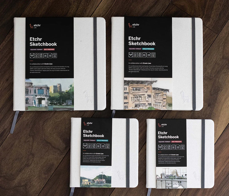 ETCHR Sketchbook Square Cold Press 8" x 8"