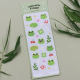 PANDA YOONG Adorable Froggy Transparent Sticker Sheet