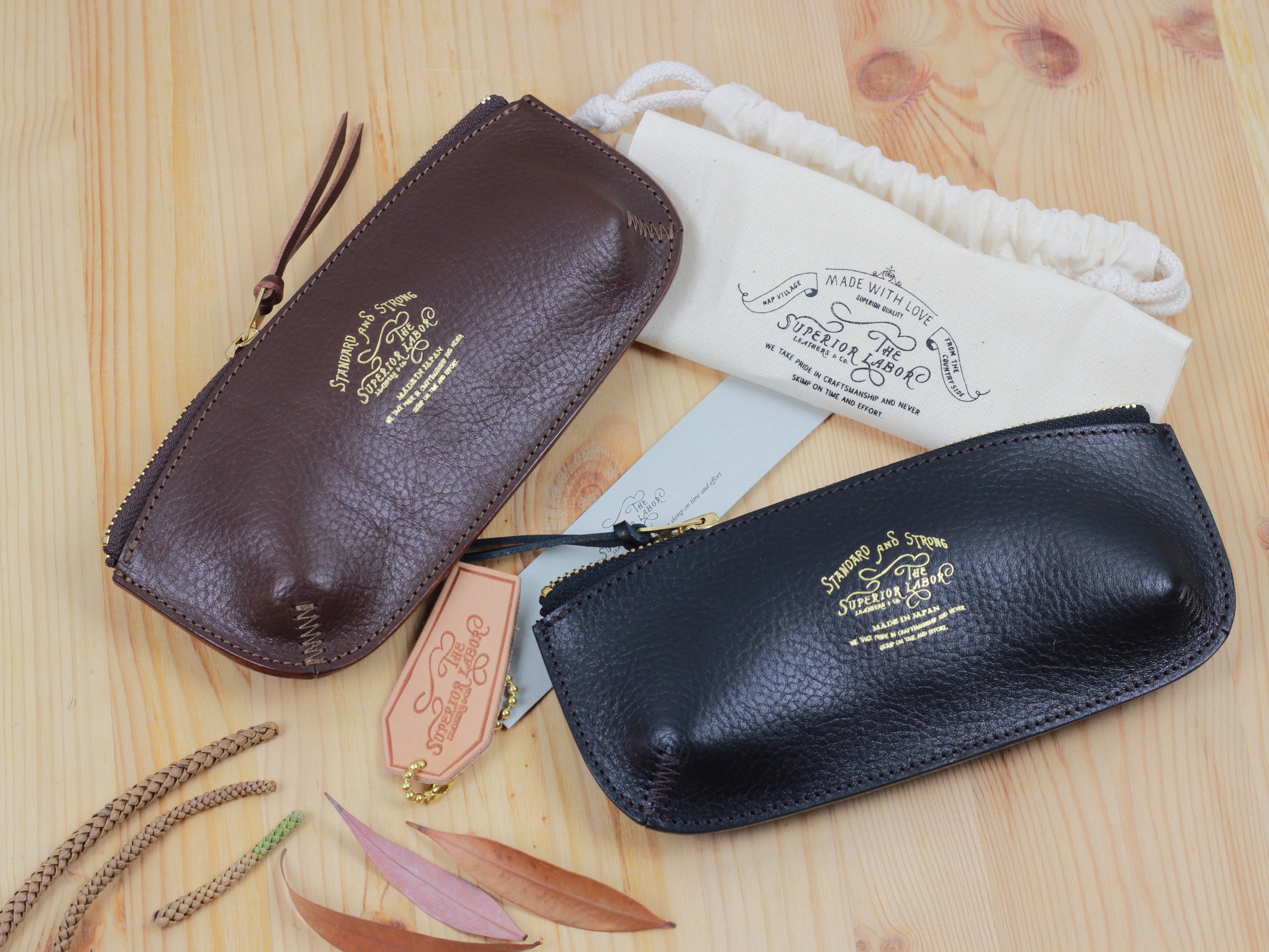 TSL Toscana Leather Pen Case Dark Brown