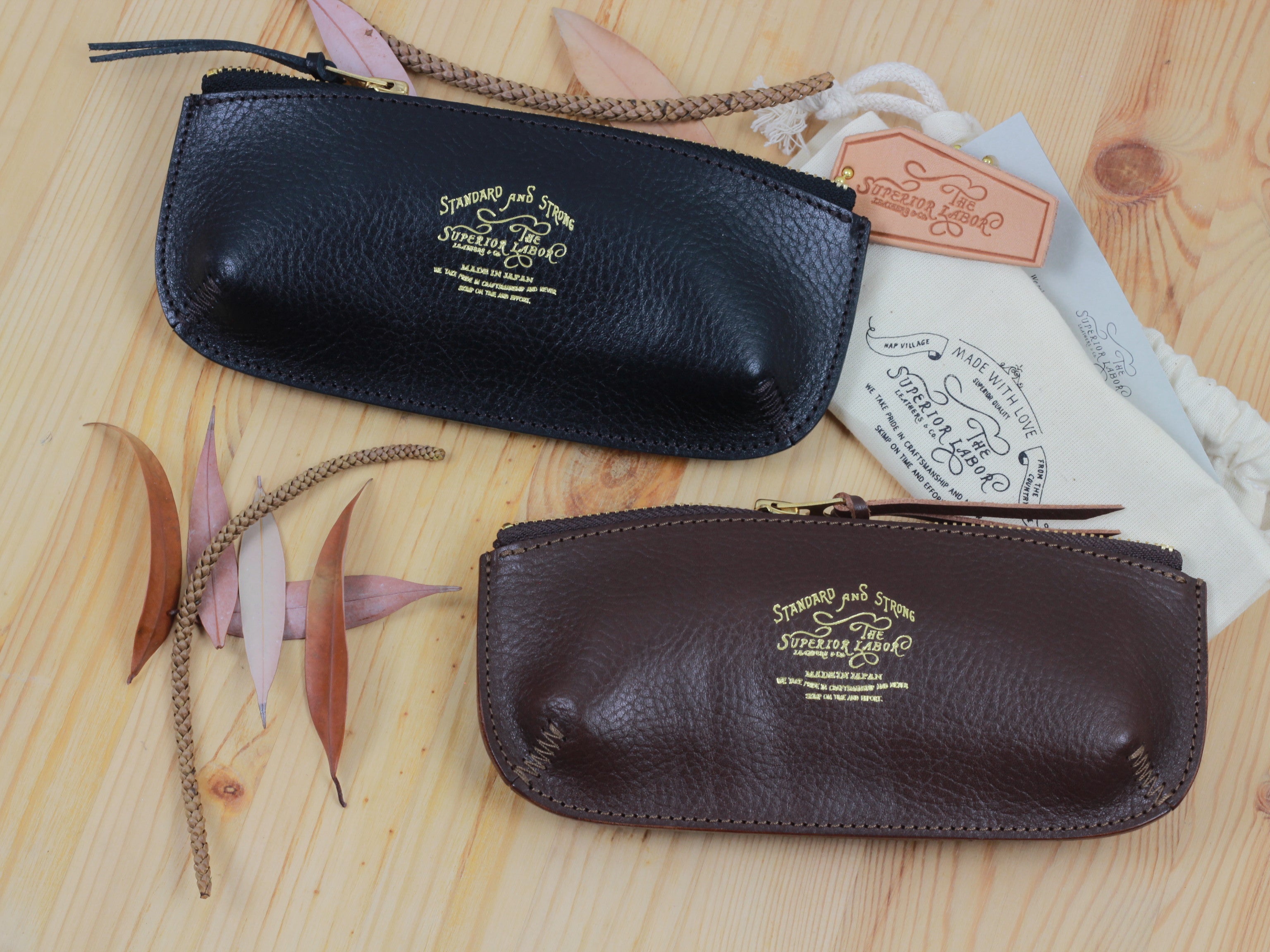 TSL Toscana Leather Pen Case Dark Brown