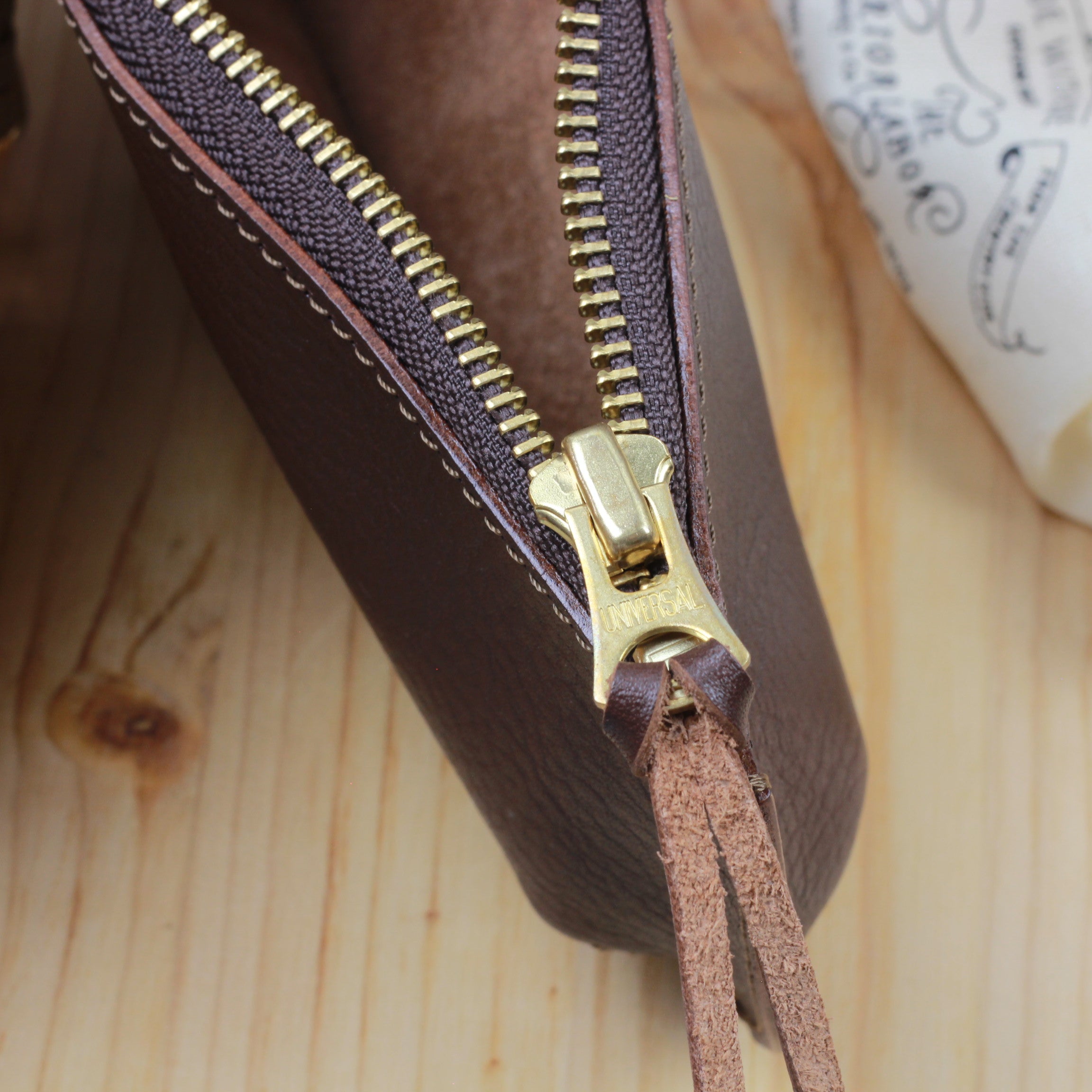 TSL Toscana Leather Pen Case Dark Brown