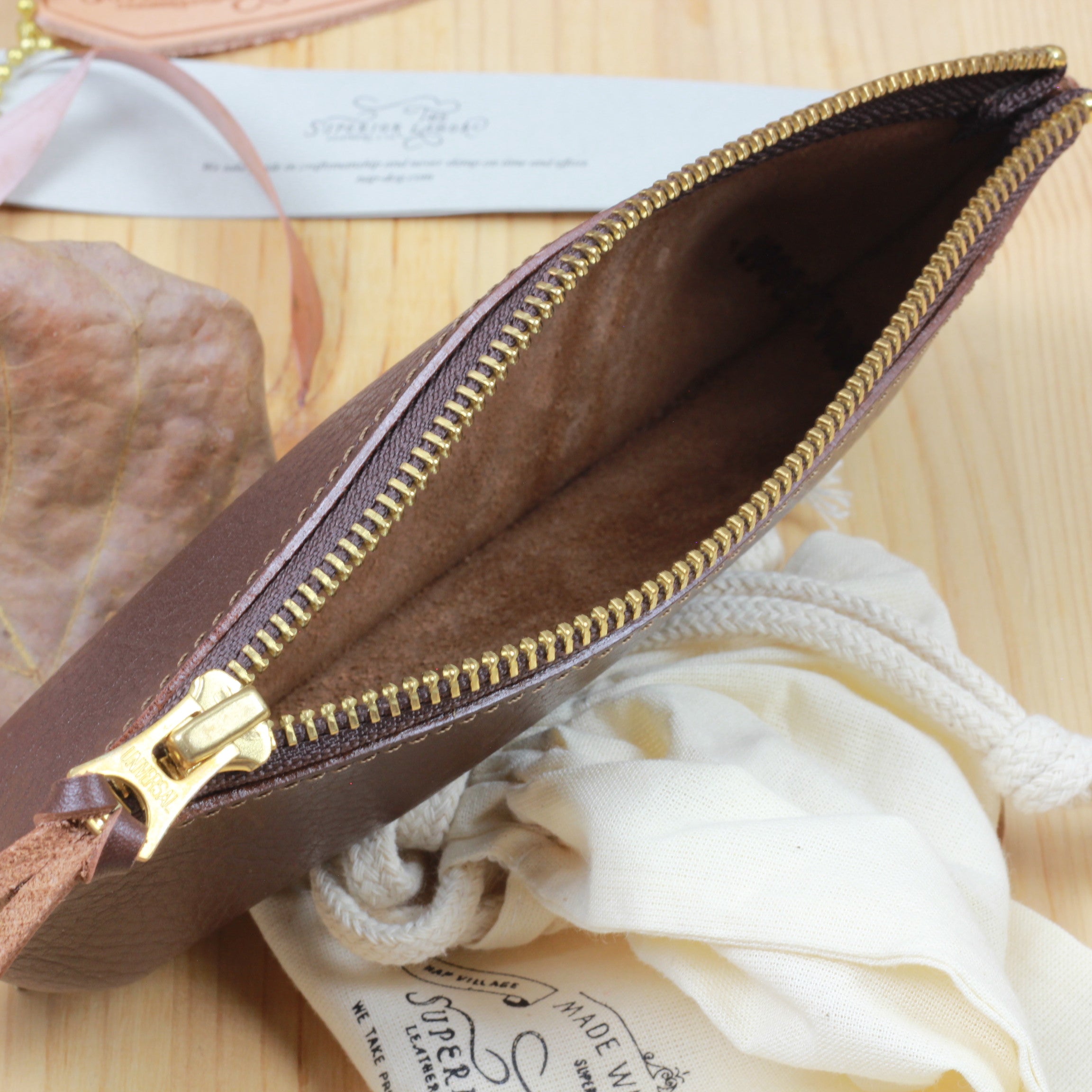 TSL Toscana Leather Pen Case Dark Brown