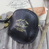 TSL Original Leather Zip Coin Case Black