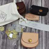TSL Original Leather Coin Case Dark Brown