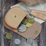 TSL Original Leather Coin Case Dark Brown