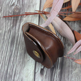 TSL Original Leather Coin Case Dark Brown