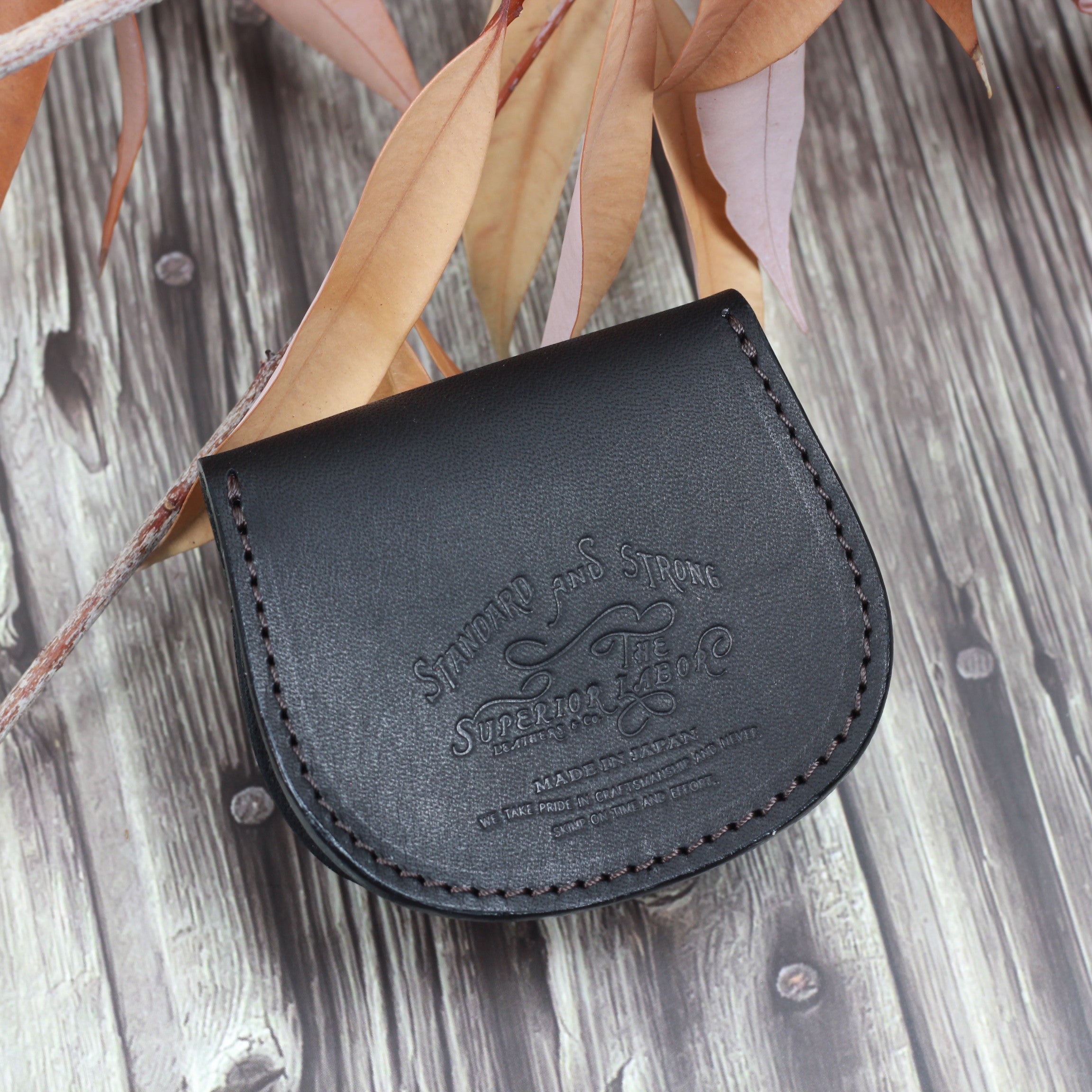 TSL Original Leather Coin Case Black