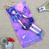 KAZEL LIM Watercolor Shaking Keychain Butterfly and You