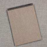 Spiral Sketch Book Hardcover Kraft & Cream Paper