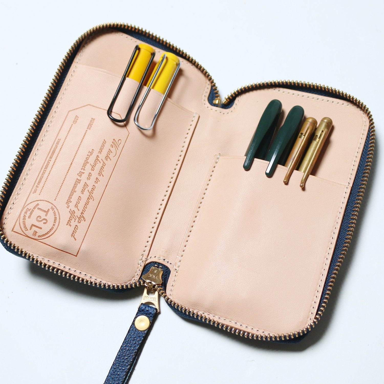 TSL KUROZAN Zip Pen Case Indigo