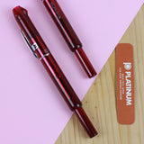 PLATINUM CURIDAS Fountain Pen + Gift Box : Gran Red F