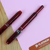 PLATINUM CURIDAS Fountain Pen + Gift Box : Gran Red M