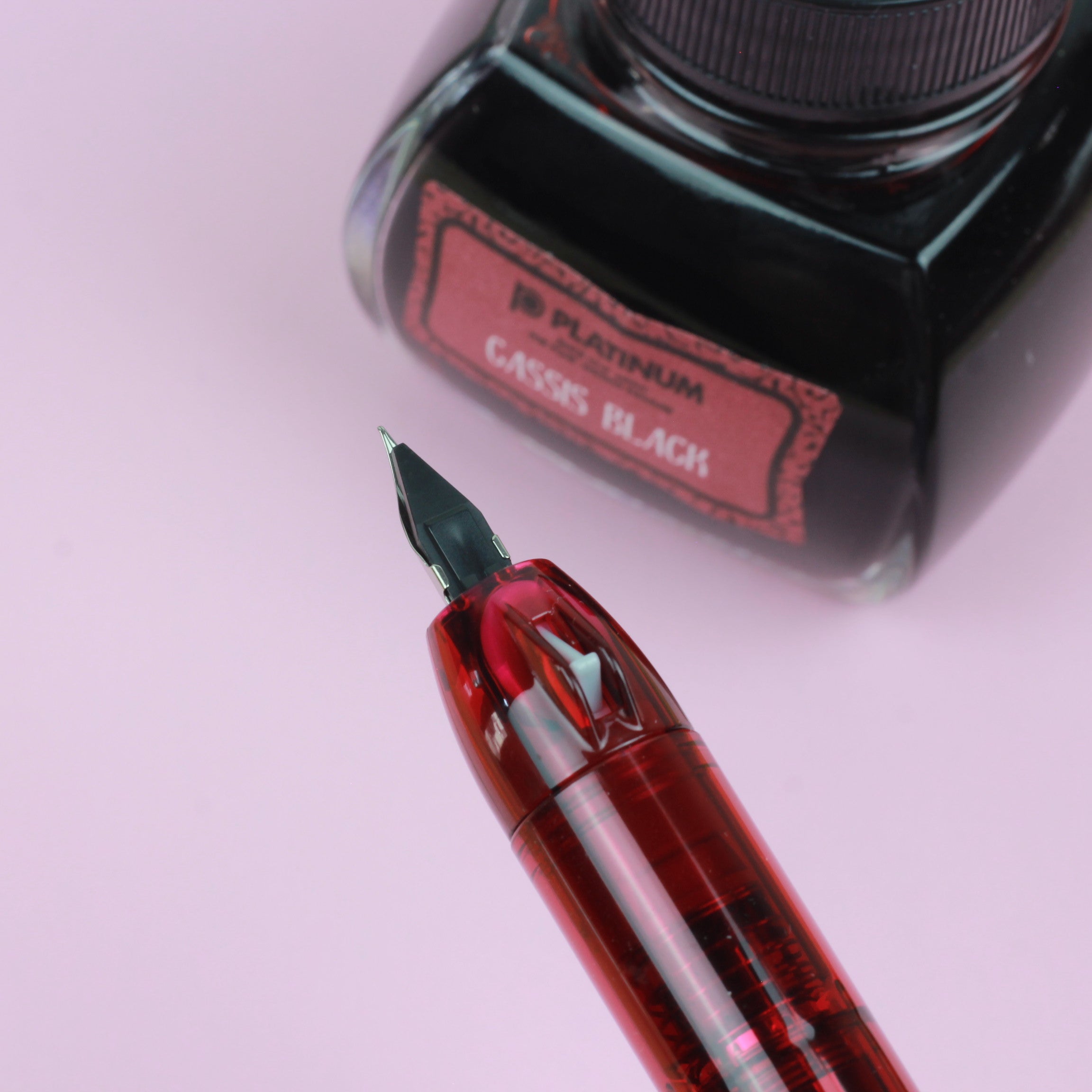 PLATINUM CURIDAS Fountain Pen + Gift Box : Gran Red F
