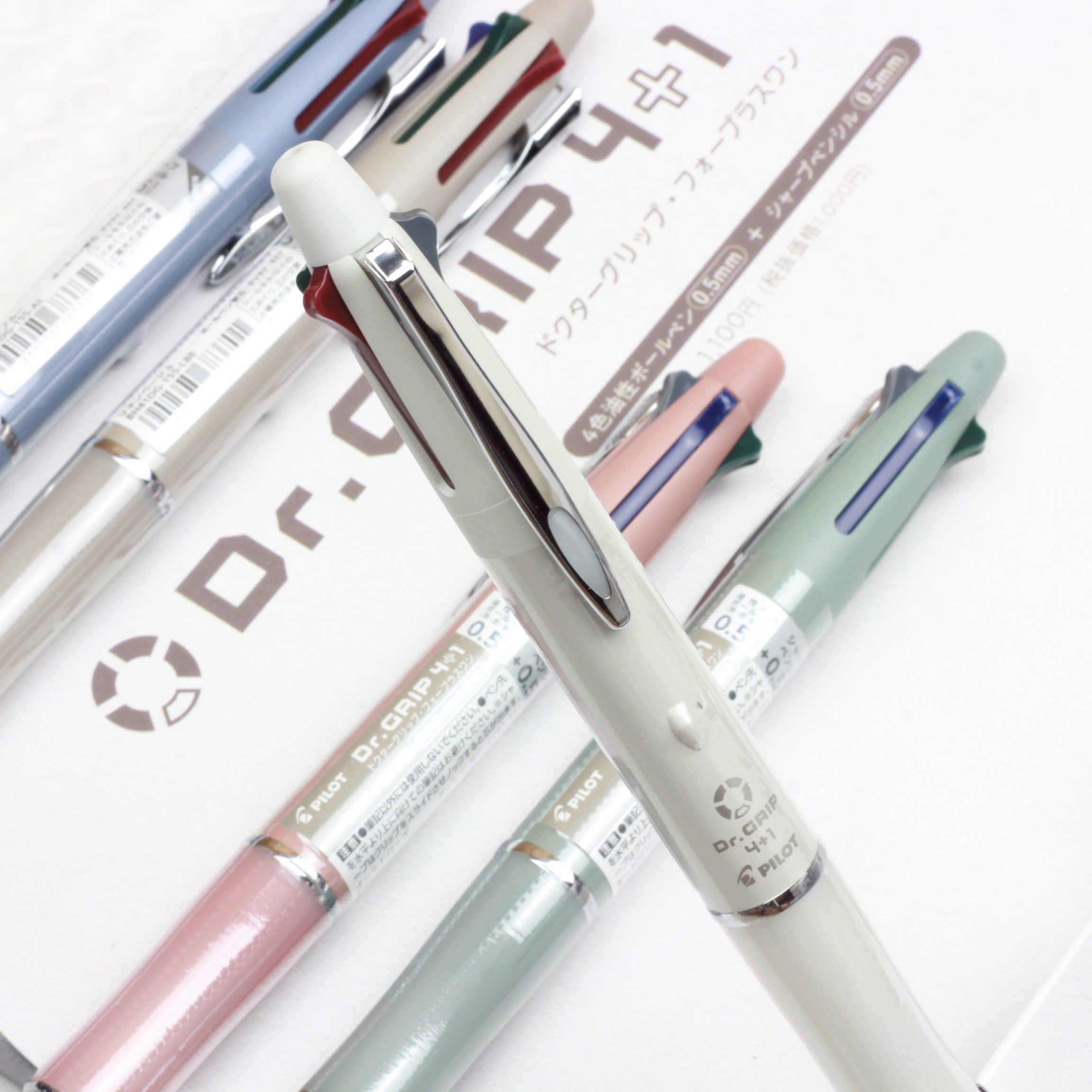 PILOT Dr. Grip 4+1 Botanical Ball Pen Linen Beige
